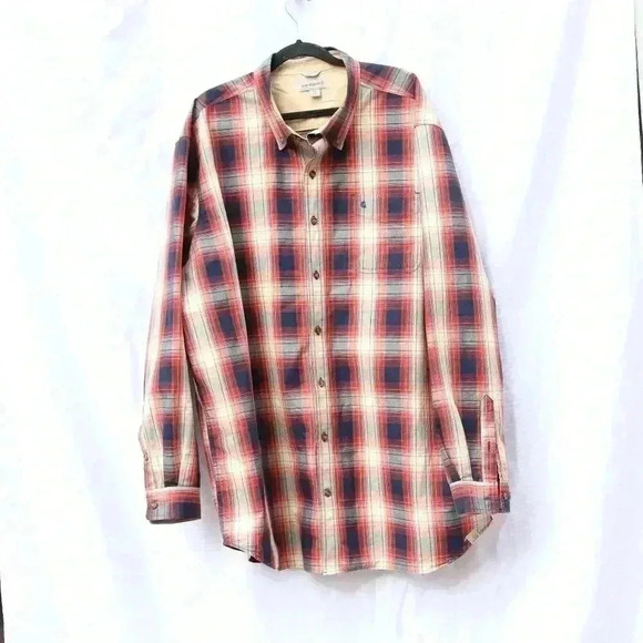 Carhartt Size 3XL Red/Blue/cream long sleeve button down shirt - Picture 1 of 10